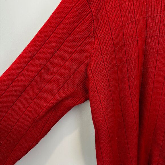 King Size Maroon Crew Neck Cable Knit Sweater Mens 4XL - Picture 3 of 6